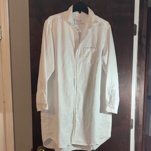 Frank & Eileen Mary Classic White Denim Shirtdress- XL- NWOT